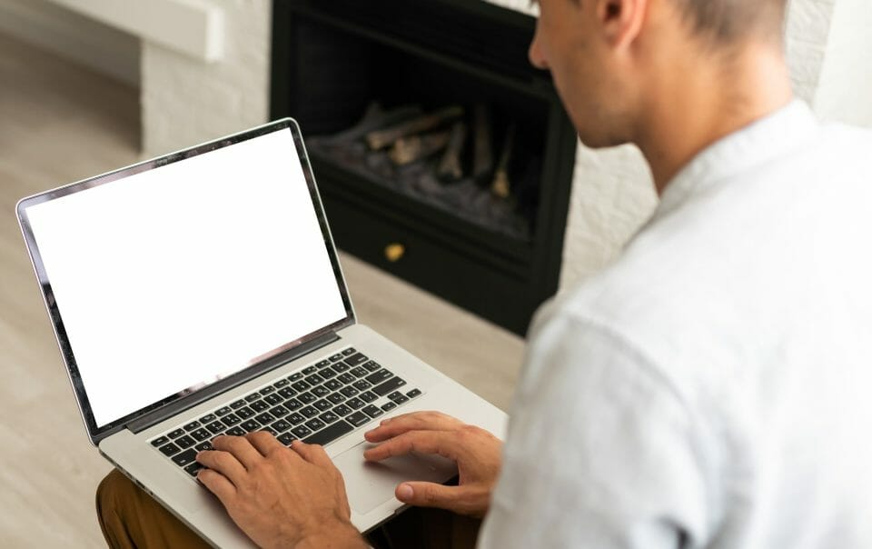 Man working on computer